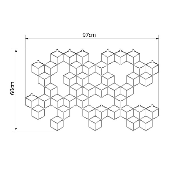 Wieszak Stiga XL Black - POLYHEDRA